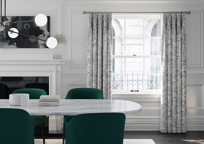 Crushed Velvet, Silver Grey - Made to Measure Curtains - Image 3